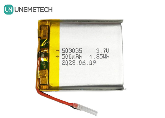500mAh Lityum Polimer Pil 503035 3.7V Portatif Elektronik için LiPo Şarj Pil