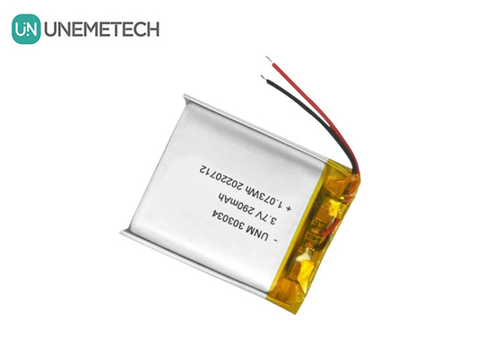 3.7V 290mAh Şarj edilebilir Lityum İyon Polimer Pil 303034 Elektrikli Oyuncaklar için