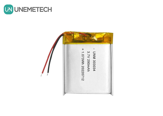 3.7V 290mAh Şarj edilebilir Lityum İyon Polimer Pil 303034 Elektrikli Oyuncaklar için