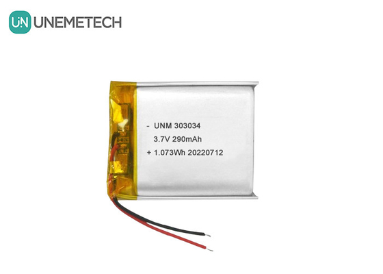 3.7V 290mAh Şarj edilebilir Lityum İyon Polimer Pil 303034 Elektrikli Oyuncaklar için