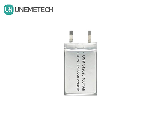 Bluetooth Pil 160mAh 3.7V Yeniden Şarj Edilebilir Lityum Polimer İyon Pil 342028 İzleyici için