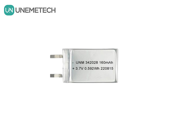Bluetooth Pil 160mAh 3.7V Yeniden Şarj Edilebilir Lityum Polimer İyon Pil 342028 İzleyici için