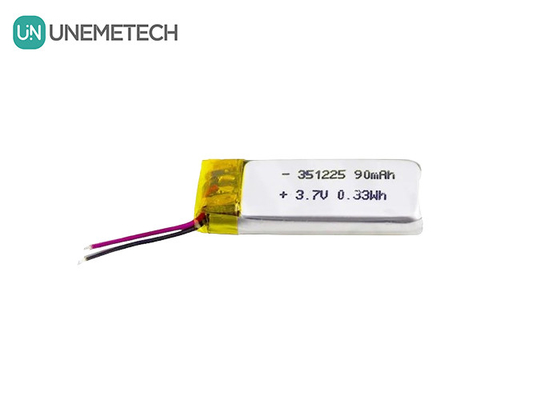 351225 Polimer Li-ion Pil 3.7V 90mAh Şarj edilebilir Ultra İnce Li Polimer Pil
