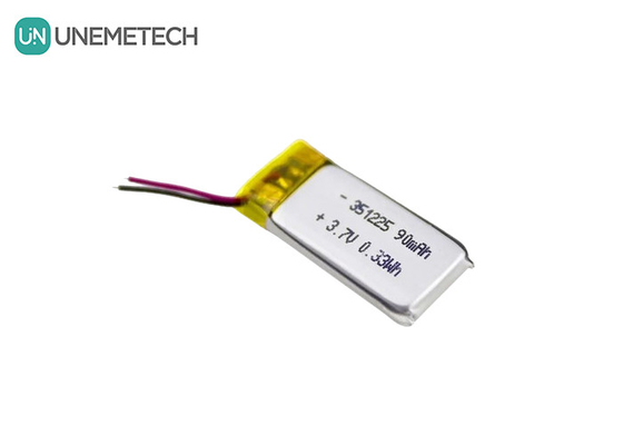 351225 Polimer Li-ion Pil 3.7V 90mAh Şarj edilebilir Ultra İnce Li Polimer Pil
