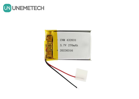 3.7V 270mAh 432031 Elektronik Aygıtlar için Lityum Polimer Pil