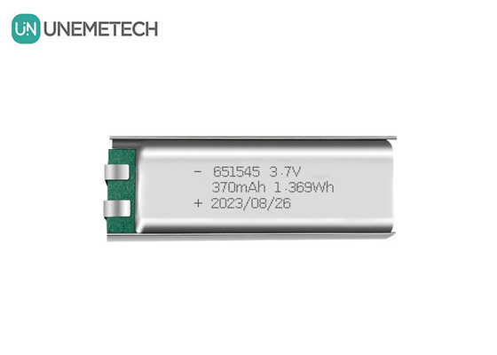 3.7V 370mAh 651545 Dijital ürünler için şarj edilebilir Lityum Li-ion polimer pil