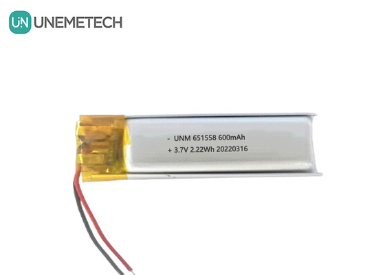 Güzellik ve makyaj pil tedarikçisi 600mAh 3.7V Lipo pil 651558 saç çıkarıcı için
