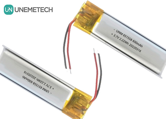Güzellik ve makyaj pil tedarikçisi 600mAh 3.7V Lipo pil 651558 saç çıkarıcı için