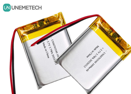Elektronik ürünler için LiPo bataryası 1000mAh 703540 3.7V Şarj edilebilir Li polimer bataryası