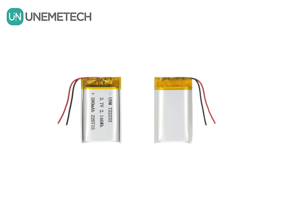 Lityum polimer piller 722233 3.7V 580mAh LiPo piller Çin'den Üretici