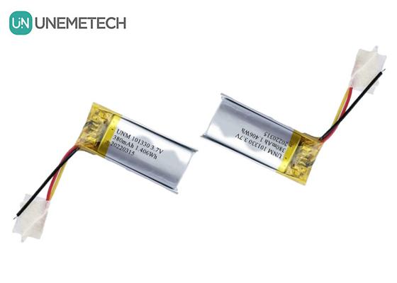 3Akıllı saatler için.7V 380mAh Şarj edilebilir Li-Polimer Pil 101330
