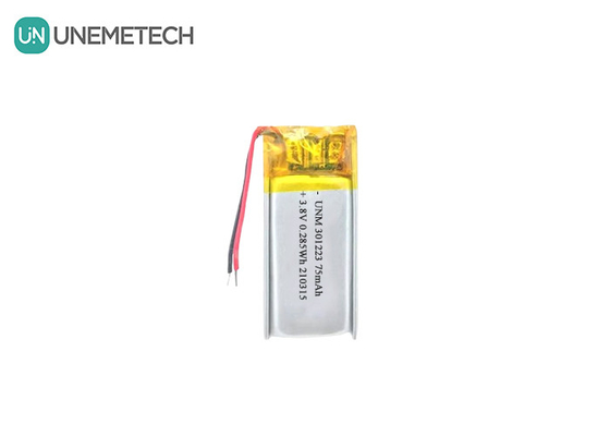 3.8V 75mAh Lityum İyon Polimer Pil 321223 Elektronik Kalem için Küçük Lipo Pil