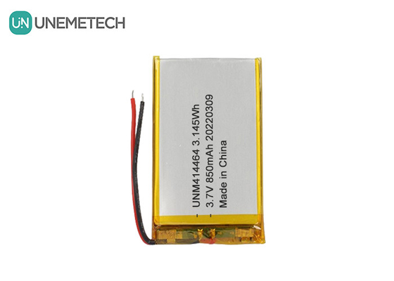 3.7V 850mAh Şarj edilebilir LiPo Bataryası 414464 Masa lambası için torba pil