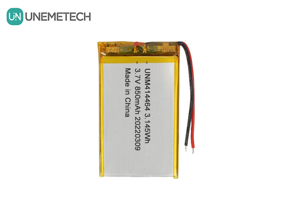 3.7V 850mAh Şarj edilebilir LiPo Bataryası 414464 Masa lambası için torba pil