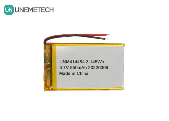 3.7V 850mAh Şarj edilebilir LiPo Bataryası 414464 Masa lambası için torba pil
