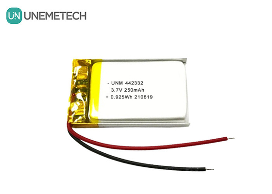 3.7V 250mAh Lipo şarj edilebilir pil 442332 Taşınabilir Elektronik Ölçüler için