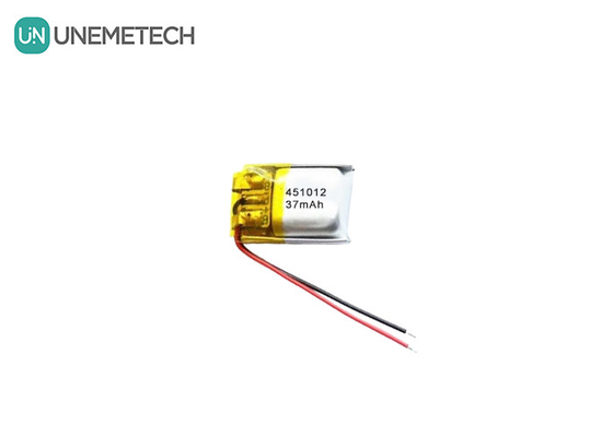 451012 3.7V 37mAh Mikro Cihazlar İçin Yeniden Şarj Edilebilir Küçük Lityum Polimer Pil