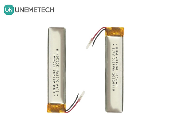 Lipo 3.7V 155mAh Şarj edilebilir Polimer Pil 451458 Kablosuz kulaklık için