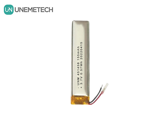 Lipo 3.7V 155mAh Şarj edilebilir Polimer Pil 451458 Kablosuz kulaklık için