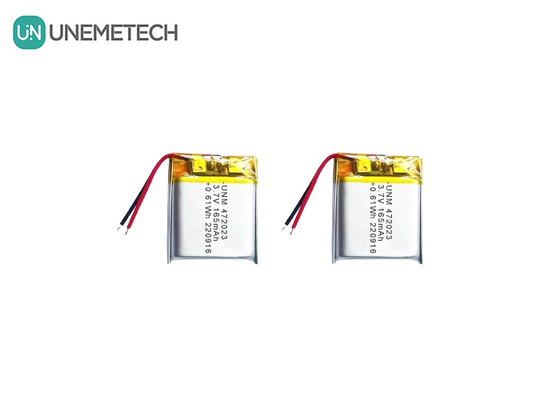 Yeniden şarj edilebilir Li-Ion Lityum Polimer Pil 3.7V 165mAh 472023 MP3 çalar pil