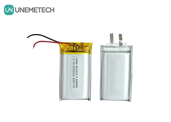Şarj edilebilir derin döngü Li-ion polimer pil 3.7V 270mAh 481834 Akıllı gözlükler için