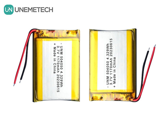 3.7V 1170mAh Düzgün Integrasyon Lipo Şarj Edilebilir Pil 504050 Elektrikli aletler için