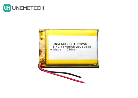 3.7V 1170mAh Düzgün Integrasyon Lipo Şarj Edilebilir Pil 504050 Elektrikli aletler için