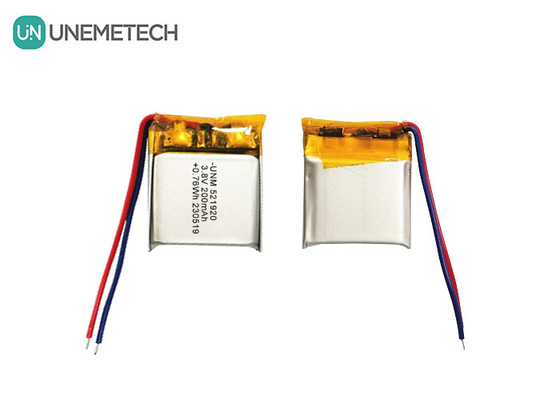 Akıllı Saatler için Yüksek Voltajlı Lityum Polimer Pil 3.8V 200mAh 521920