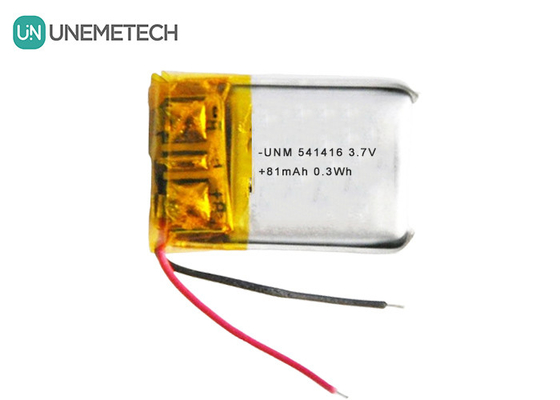 3.7V Lipo şarj edilebilir piller 541416 81mAh Bluetooth kulaklıkları için küçük LiPo pil