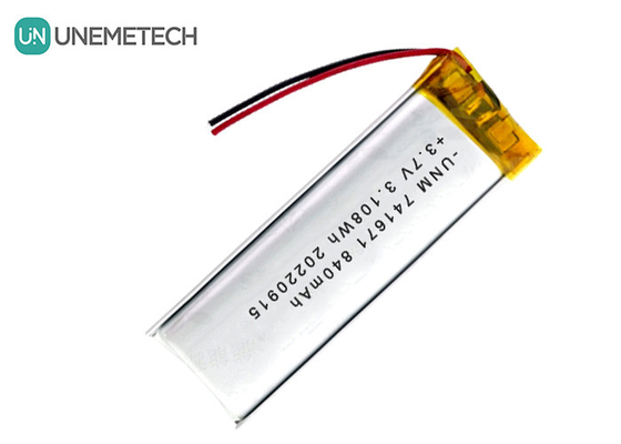 3.7V 840mAh Lipo şarj edilebilir piller 741671 Akıllı Soket için