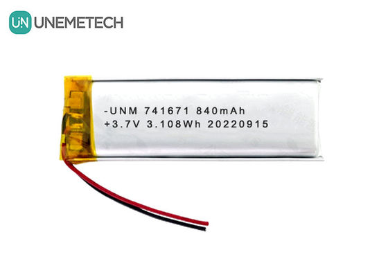 Kalite Akıllı Soket için 3.7V 840mAh 741671 LiPo Şarj Edilebilir Pil fabrika