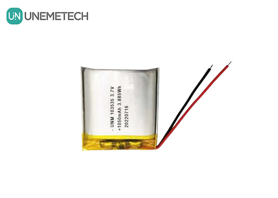 3.7V 1050mAh Özel Kompakt Tasarım Lipo Bataryası 103535 Minyatür projektörler için