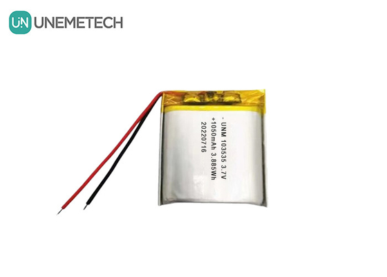 3.7V 1050mAh Özel Kompakt Tasarım Lipo Bataryası 103535 Minyatür projektörler için