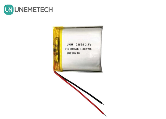 3.7V 1050mAh Özel Kompakt Tasarım Lipo Bataryası 103535 Minyatür projektörler için