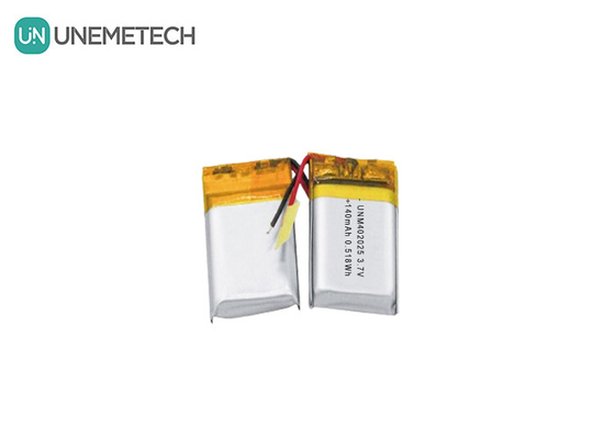 3.7V 140mAh 402025 Şarj edilebilir Pil Kompakt Masajcılar için Lipo Pil