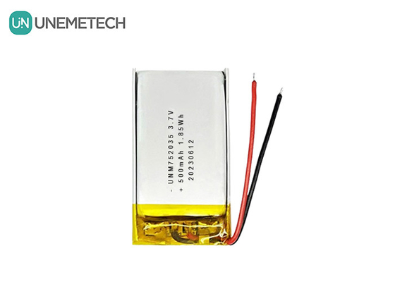 3.7V 500mAh 752035 Uzaktan kumanda için gelişmiş lityum polimer pil