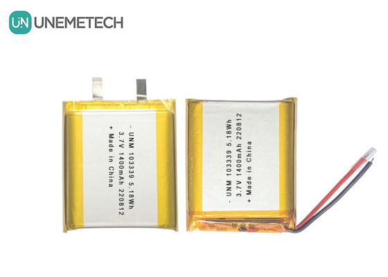 3.7V 1400mAh Yüksek Performanslı Lityum İyon Polimer Pil 103339 Oyuncak Arabalar İçin