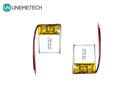 3.8V 48mAh RFID cihazları için yüksek voltajlı küçük lityum polimer pil 361215