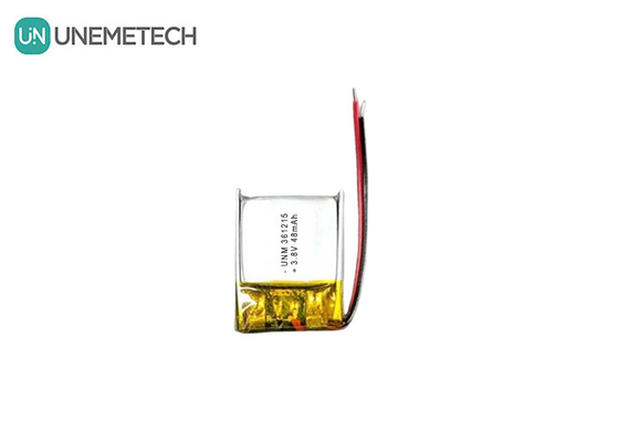 3.8V 48mAh RFID cihazları için yüksek voltajlı küçük lityum polimer pil 361215