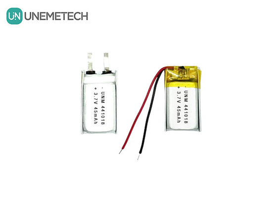 3.7V 45mAh Küçük Düşük Ağırlıklı Lityum Polimer Pil 441018 Akıllı Gözlükler için