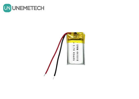 3.7V 45mAh Küçük Düşük Ağırlıklı Lityum Polimer Pil 441018 Akıllı Gözlükler için