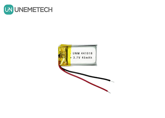 3.7V 45mAh Küçük Düşük Ağırlıklı Lityum Polimer Pil 441018 Akıllı Gözlükler için