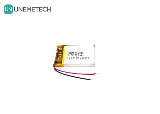3.7V 220mAh 462030 Sertifika LED lambalar için şarj edilebilir lityum polimer pil