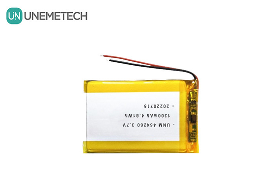 Soalr Sistemleri için Lityum İyonlı Polimer Pil Hücresi 3.7V 1300mAh 454260