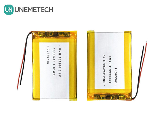Soalr Sistemleri için Lityum İyonlı Polimer Pil Hücresi 3.7V 1300mAh 454260