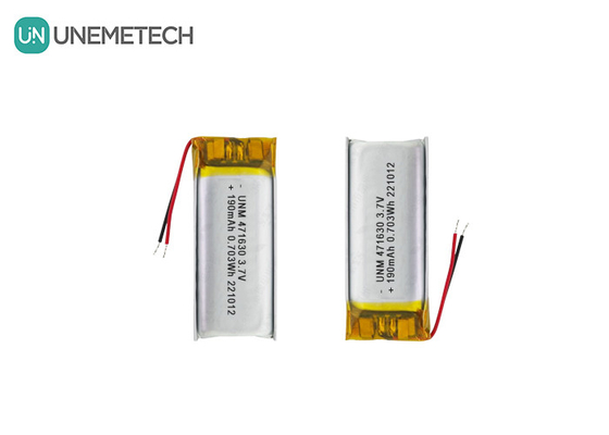 CE Sertifikalı LiPo Pil 471630 3.7V 190mAh Portatif Elektronik için Li-polimer Pil