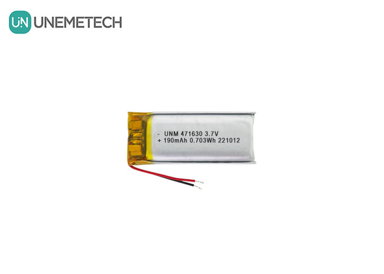CE Sertifikalı LiPo Pil 471630 3.7V 190mAh Portatif Elektronik için Li-polimer Pil