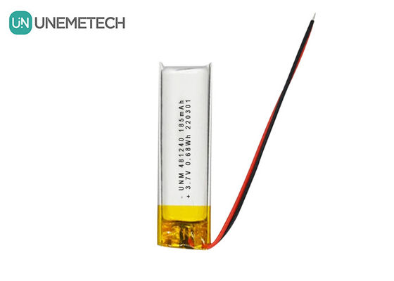 3.7V 185mAh 481240 Araba DVR'leri için Lityum İyon ve Lityum Polimer Pil