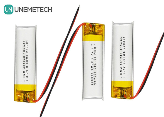 3.7V 185mAh 481240 Araba DVR'leri için Lityum İyon ve Lityum Polimer Pil
