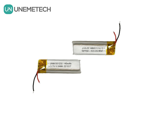 3.7V 145mAh 501232 Mükemmel tasarımlı Lityum Polimer Pil Bubble Makine için